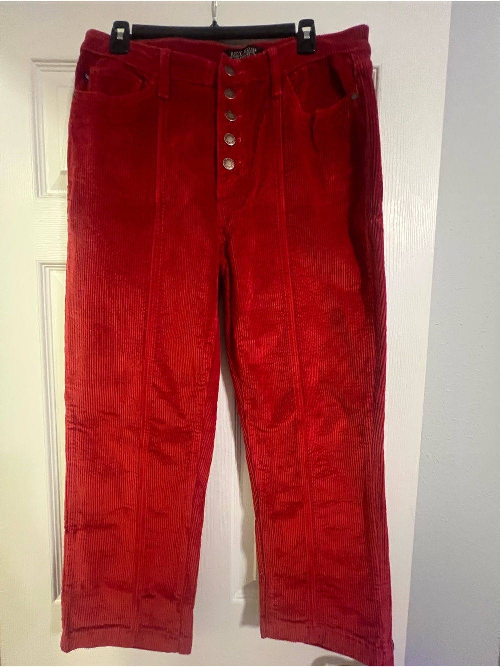 Judy Blue Rust Corduroy Button-Front Ankle Pants size 13/31